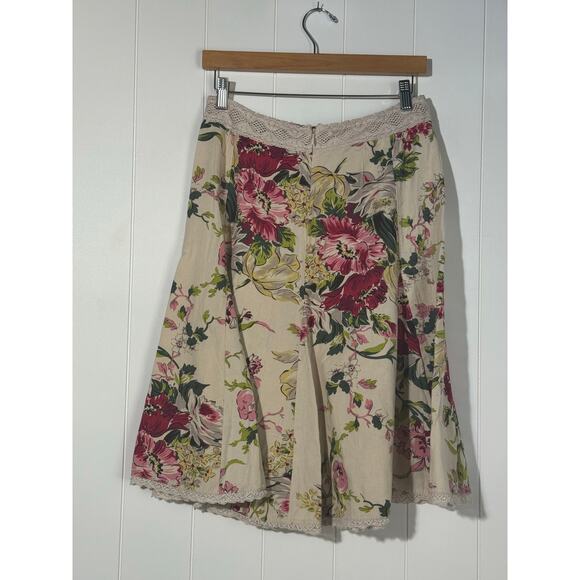CAbi Skirt Women’s 4 Style 380 Floral Print A-Line Cotton Lace Trim Cottagecore - Picture 4 of 9
